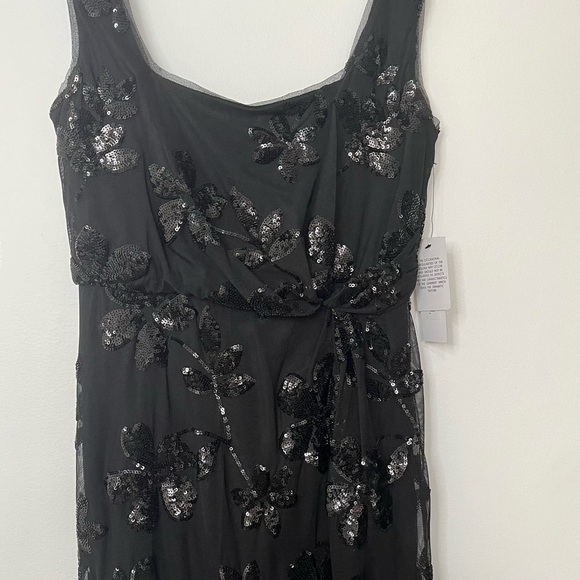 Donna Morgan NWT Floral Mesh Sequin Midi Dress - Picture 4 of 8